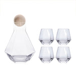 Crystal Glass Hexagonal Juice Pitcher Cup