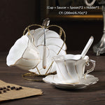 Gold Inlay Bone China Coffee Set