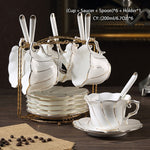 Gold Inlay Bone China Coffee Set