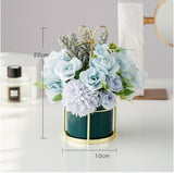 European Ceramic Vase Office Coffee Desktop Artificial Flower Pot Home Furnishing Decoration Crafts Livingroom Table Ornaments