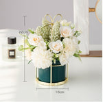 European Ceramic Vase Office Coffee Desktop Artificial Flower Pot Home Furnishing Decoration Crafts Livingroom Table Ornaments