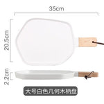 Kitchen Wooden Handle Dinner Plate