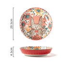 Japanese Cute Animal Double Handle Ceramic Plate